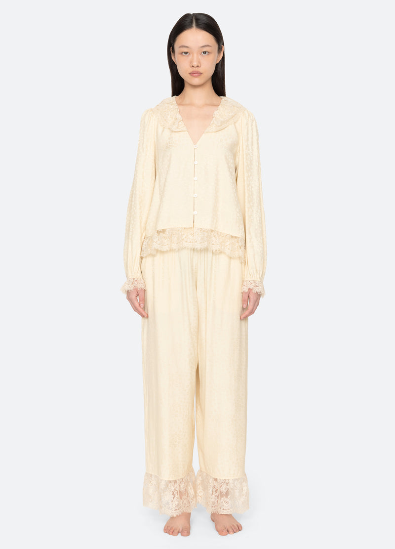 yellow-lila pj set-front view 2 - 15