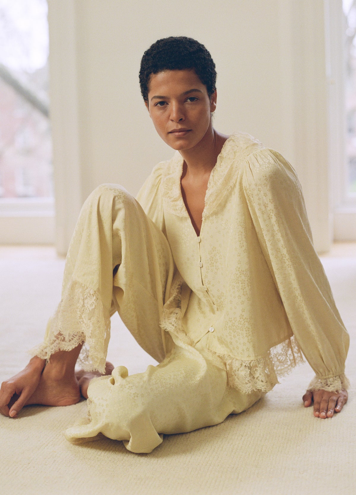 yellow-lila pj set-editorial view - 10