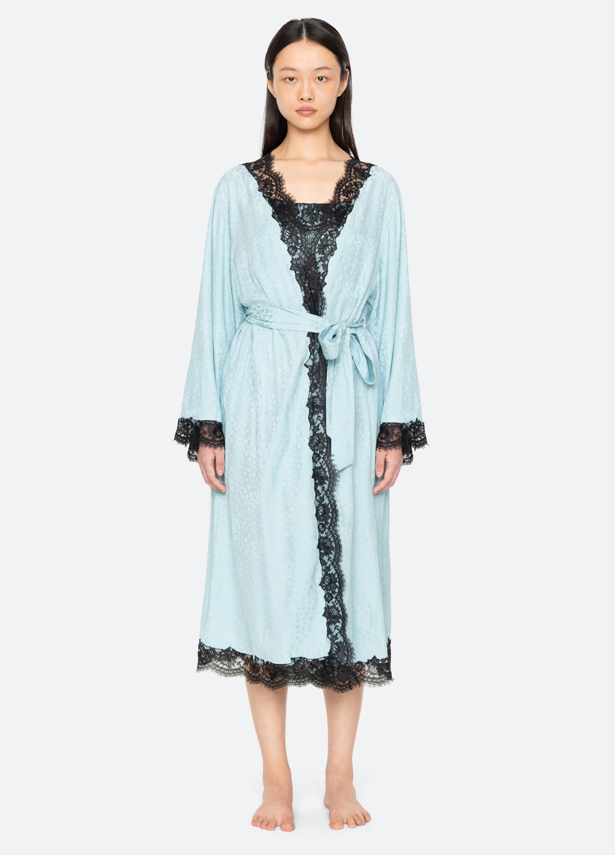 blue-lila robe-front view - 2