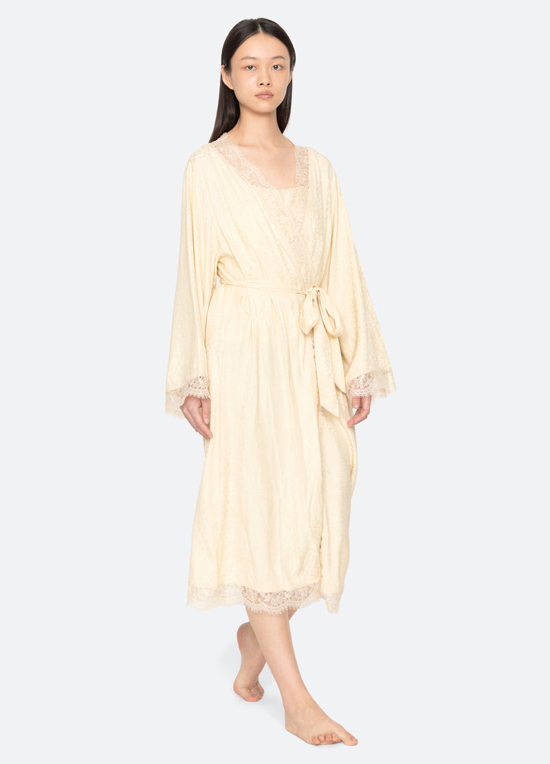 yellow-lila robe-walking view - 9