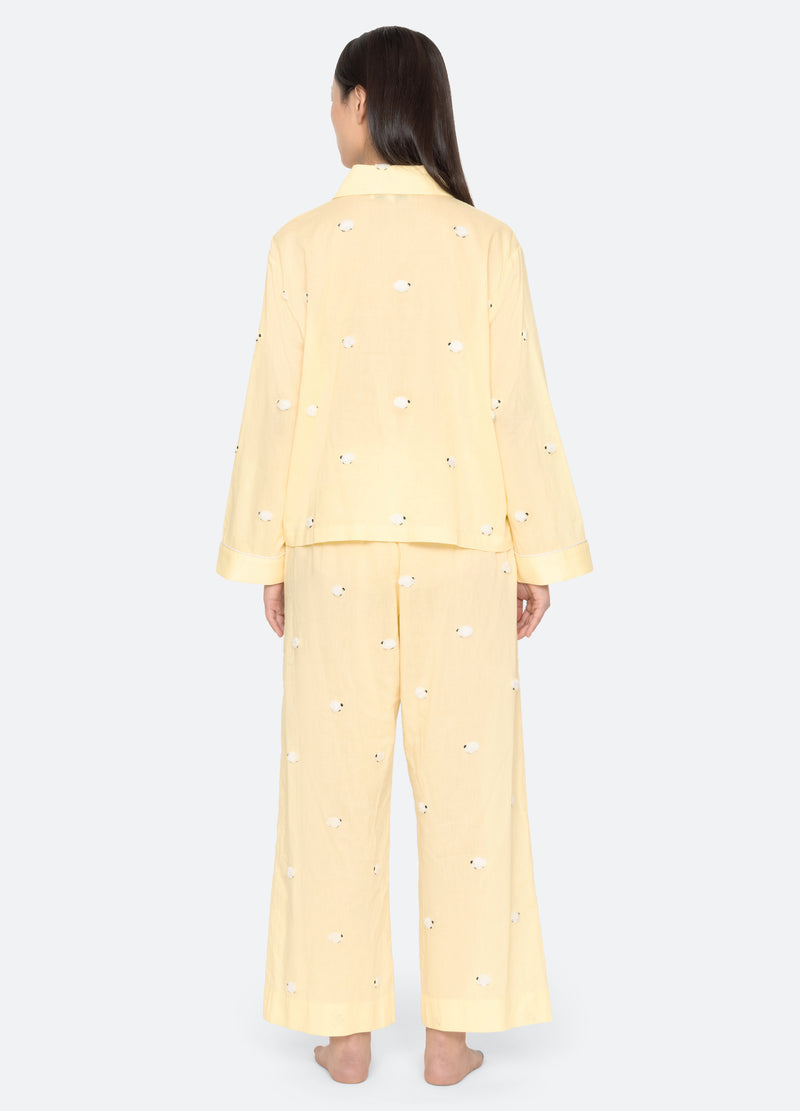 yellow-sheep pj set-back view - 4