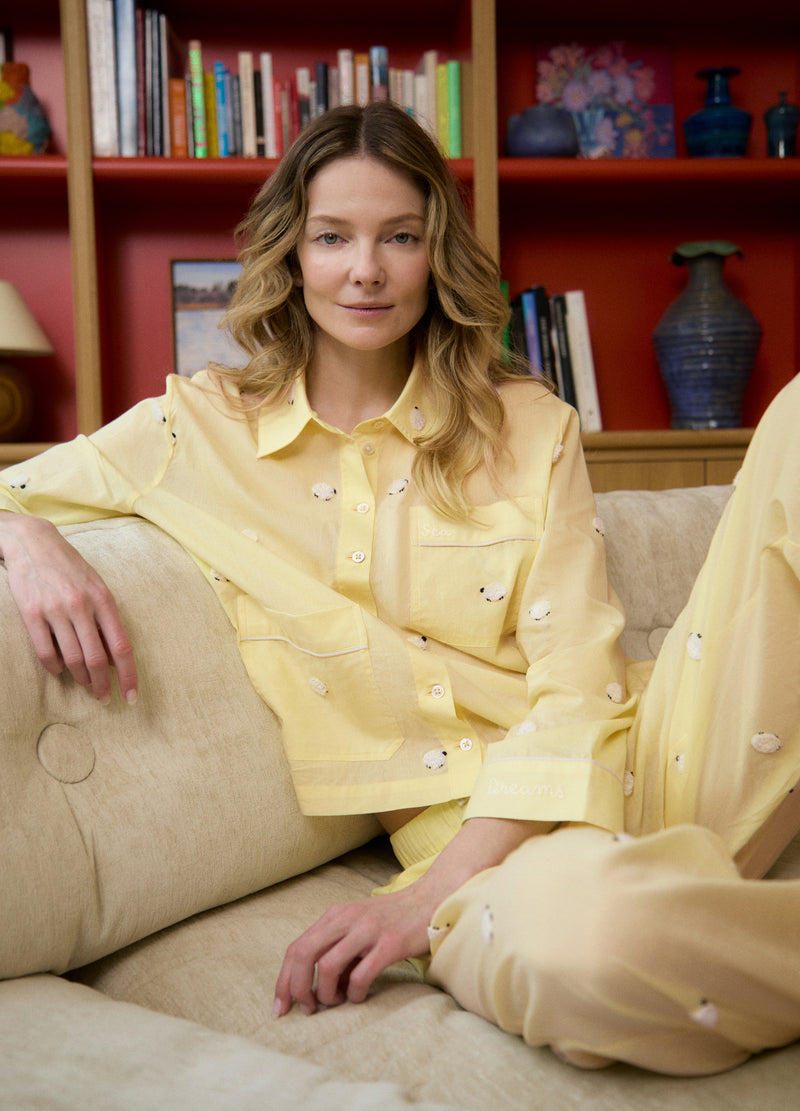 yellow-sheep pj set-editorial view - 2