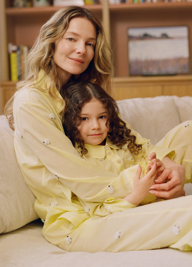 yellow-sheep kids pj set-editorial view - 1