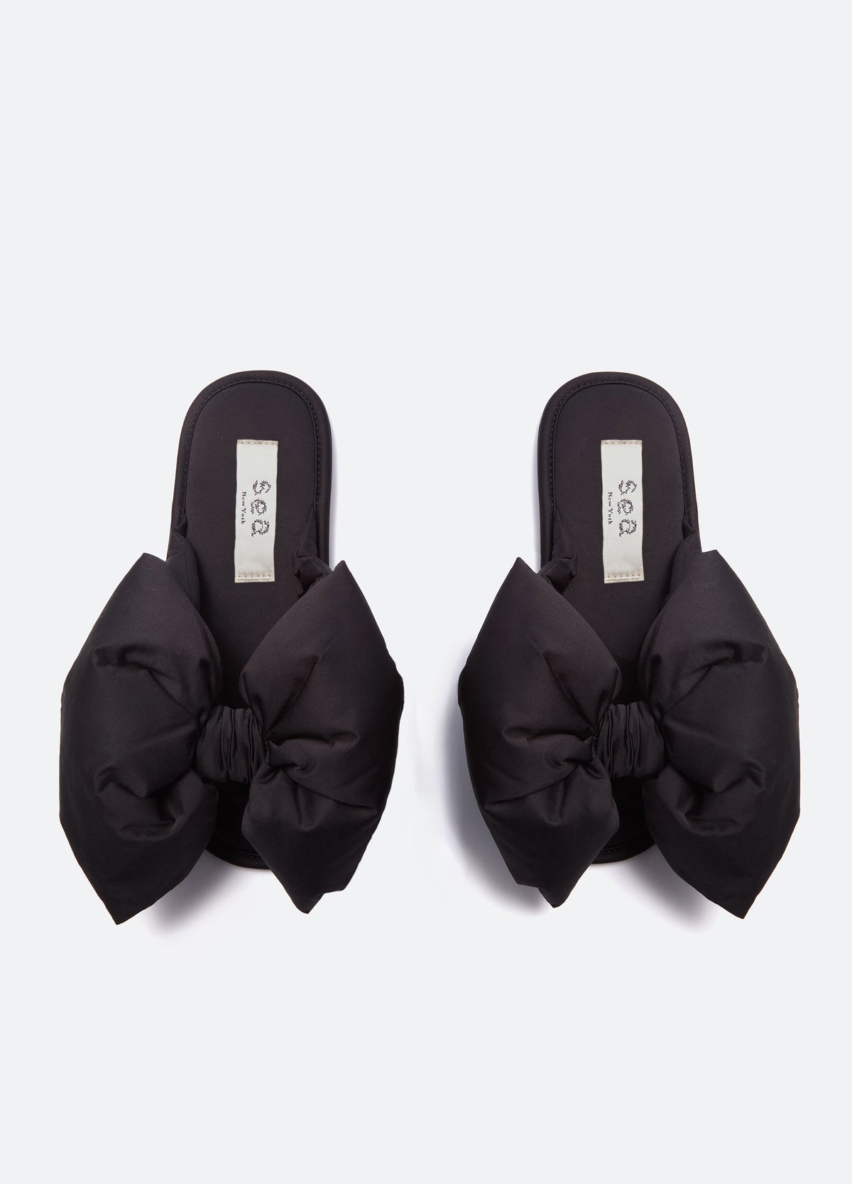 black-bettie slippers-flat view