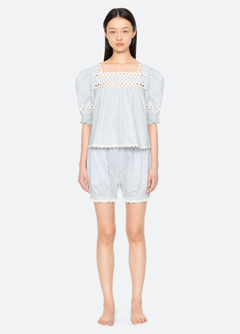 blue-sascha pj set-front view - 6