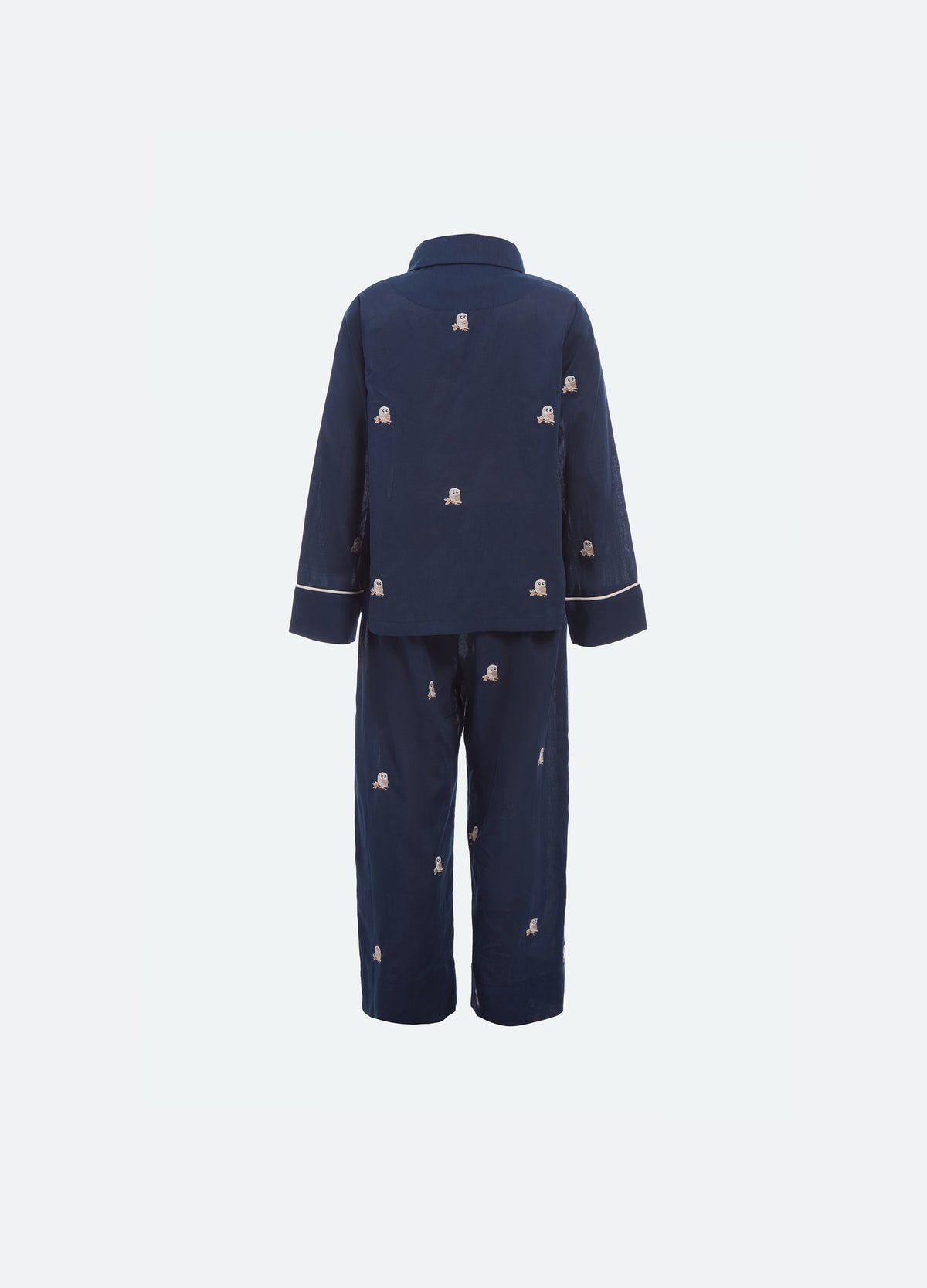 navy-noella kids pj set-back view - 3