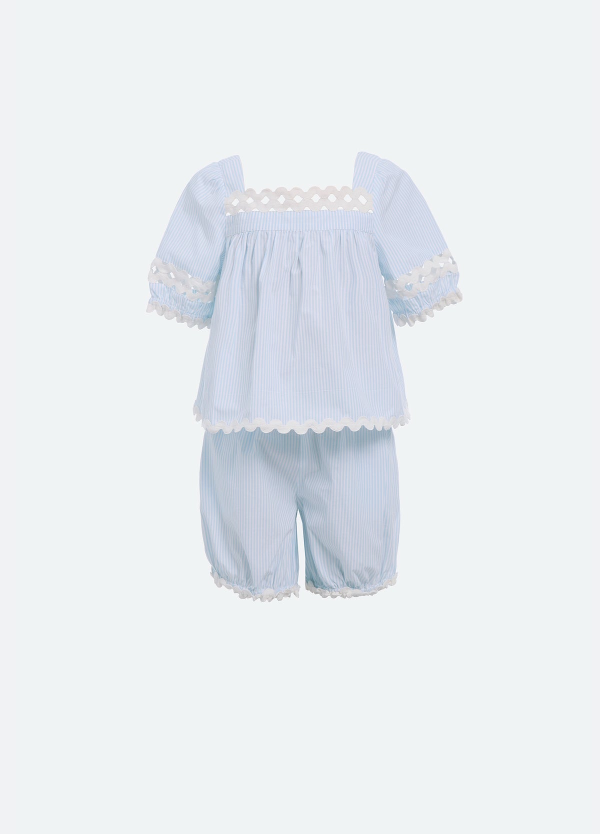 blue-sascha kids pj set-front view - 2