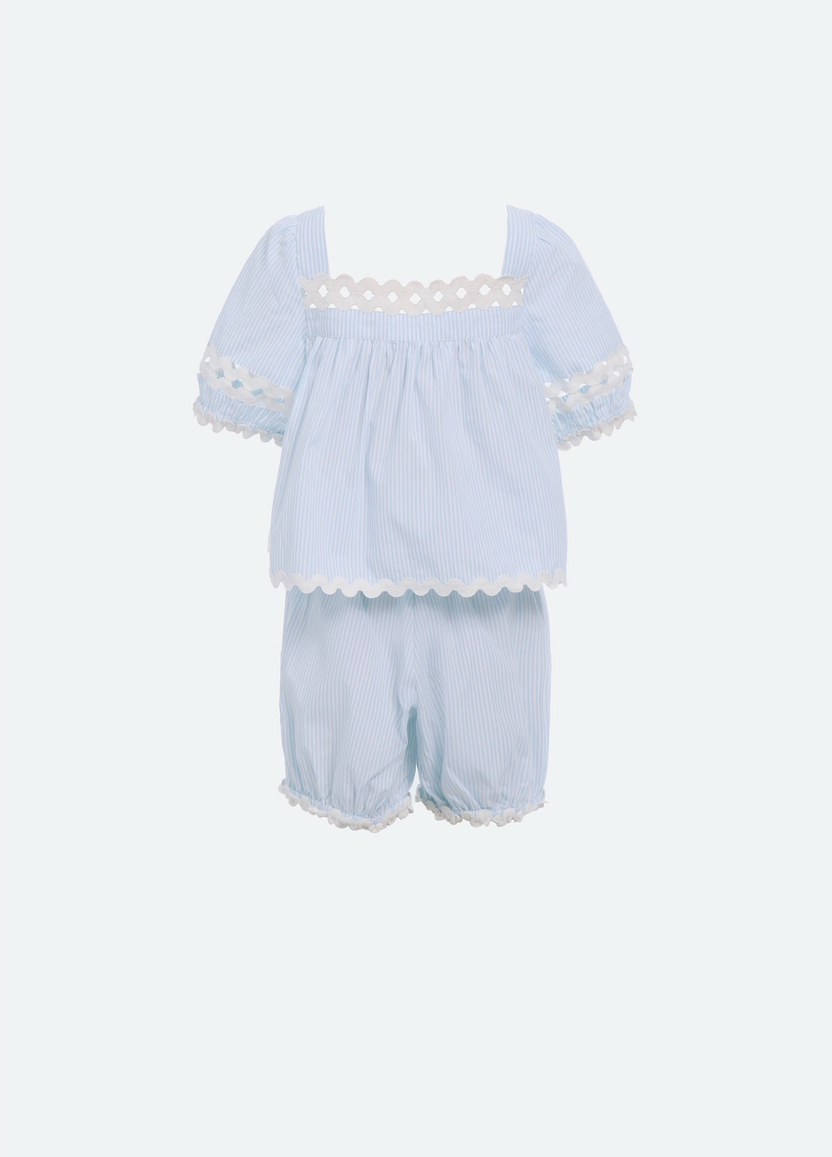 blue-sascha kids pj set-back view - 3
