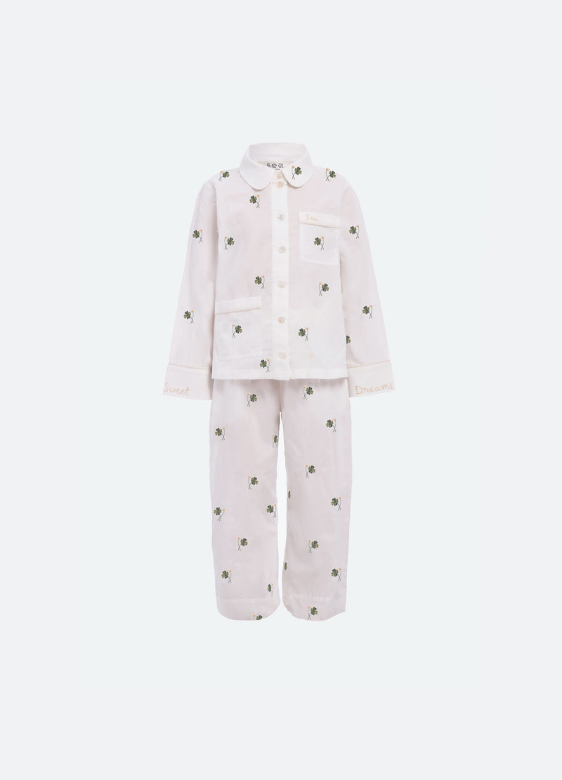 multi-alieen kids pj set-front view - 2