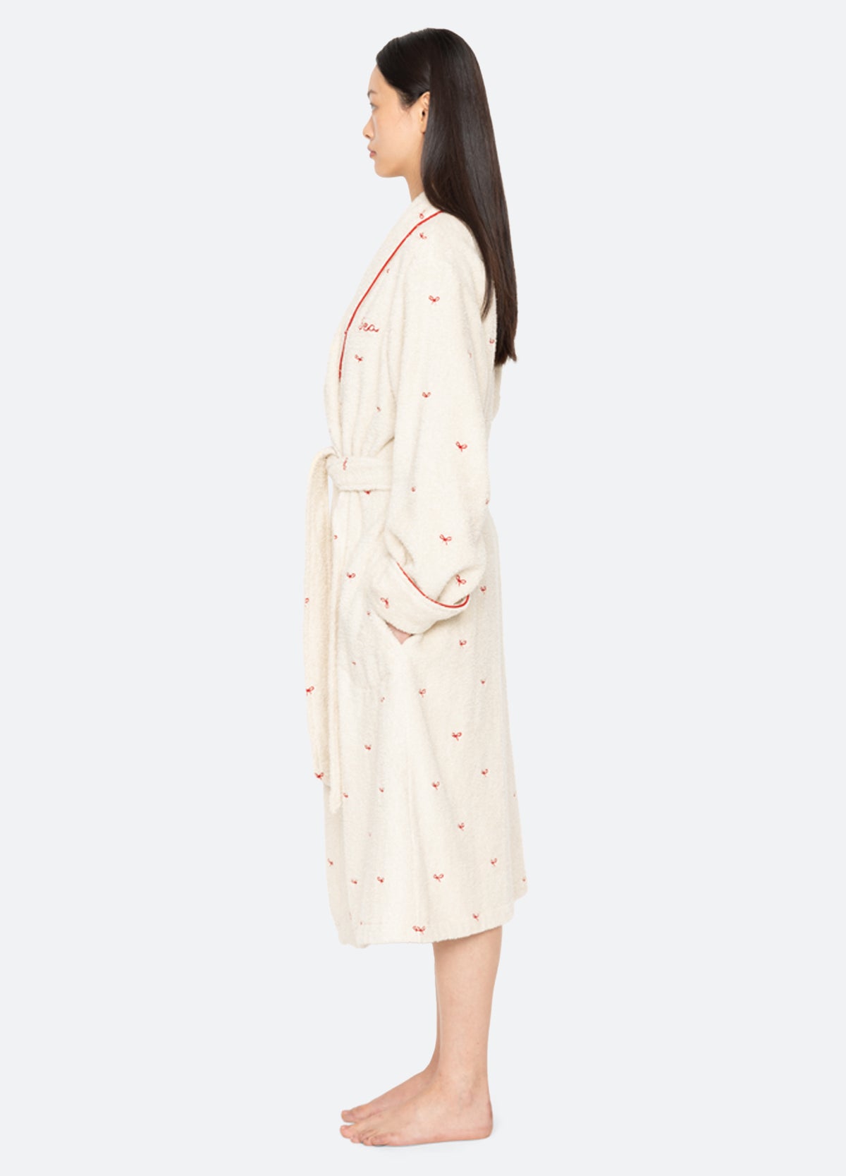 cream-esmee robe-side view - 4