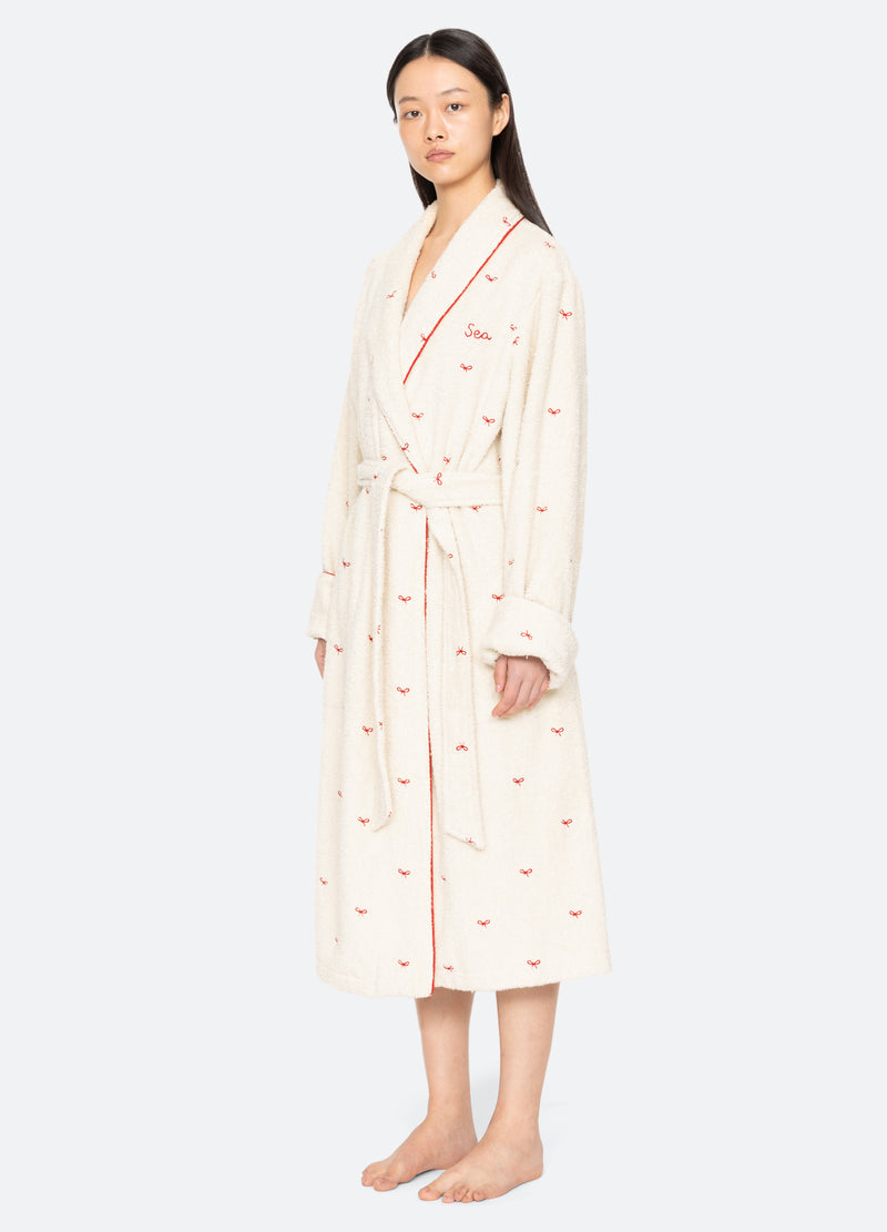 cream-esmee robe-three quarter view - 5