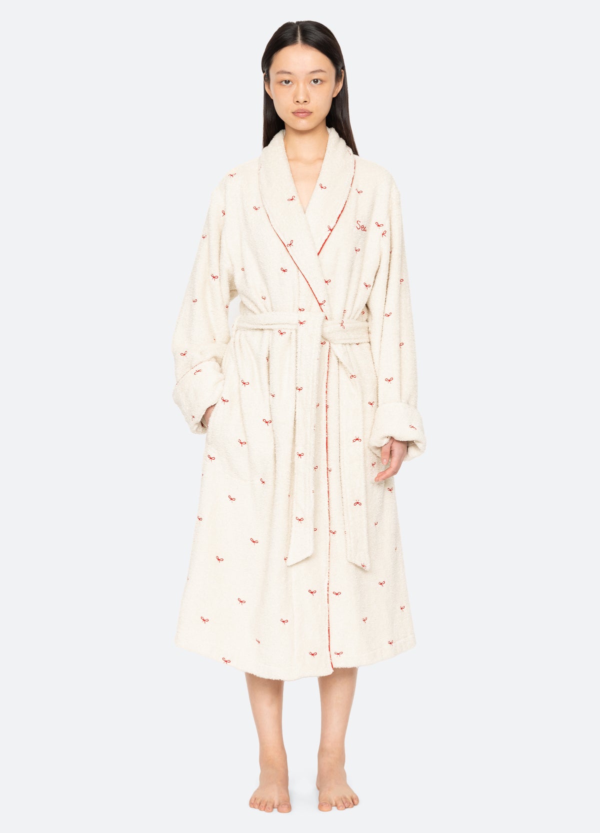 cream-esmee robe-front view 2 - 8