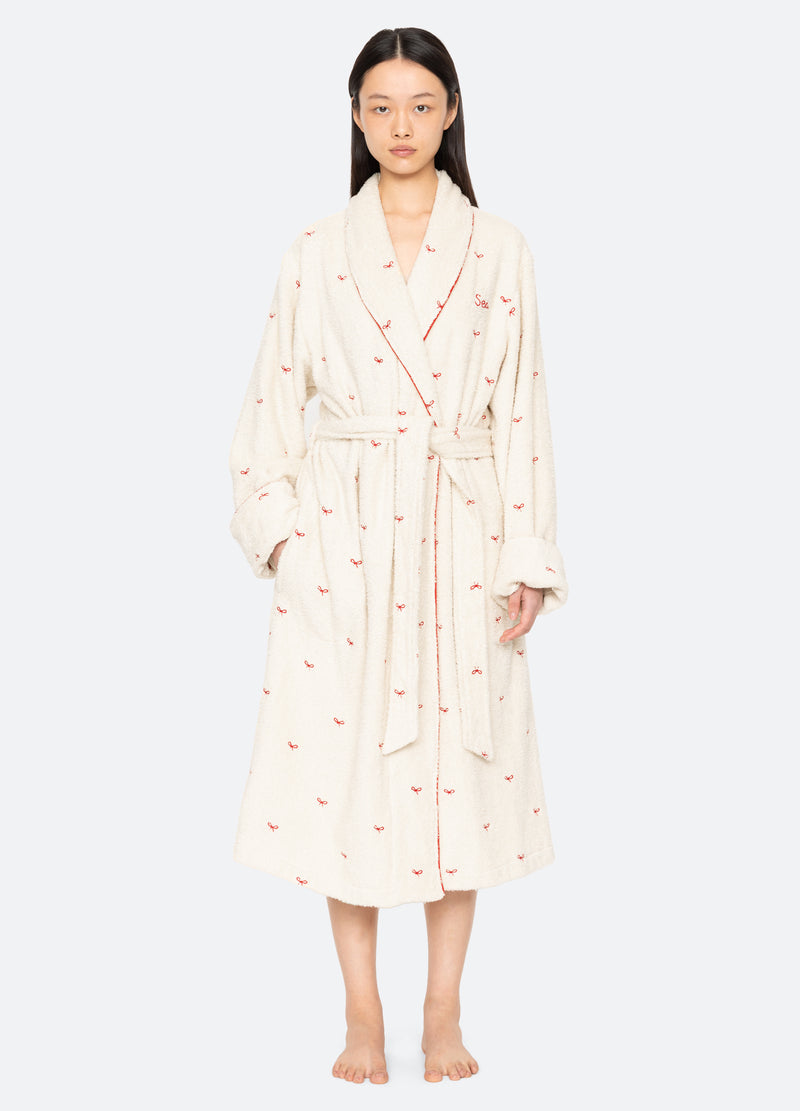 cream-esmee robe-front view 2 - 8
