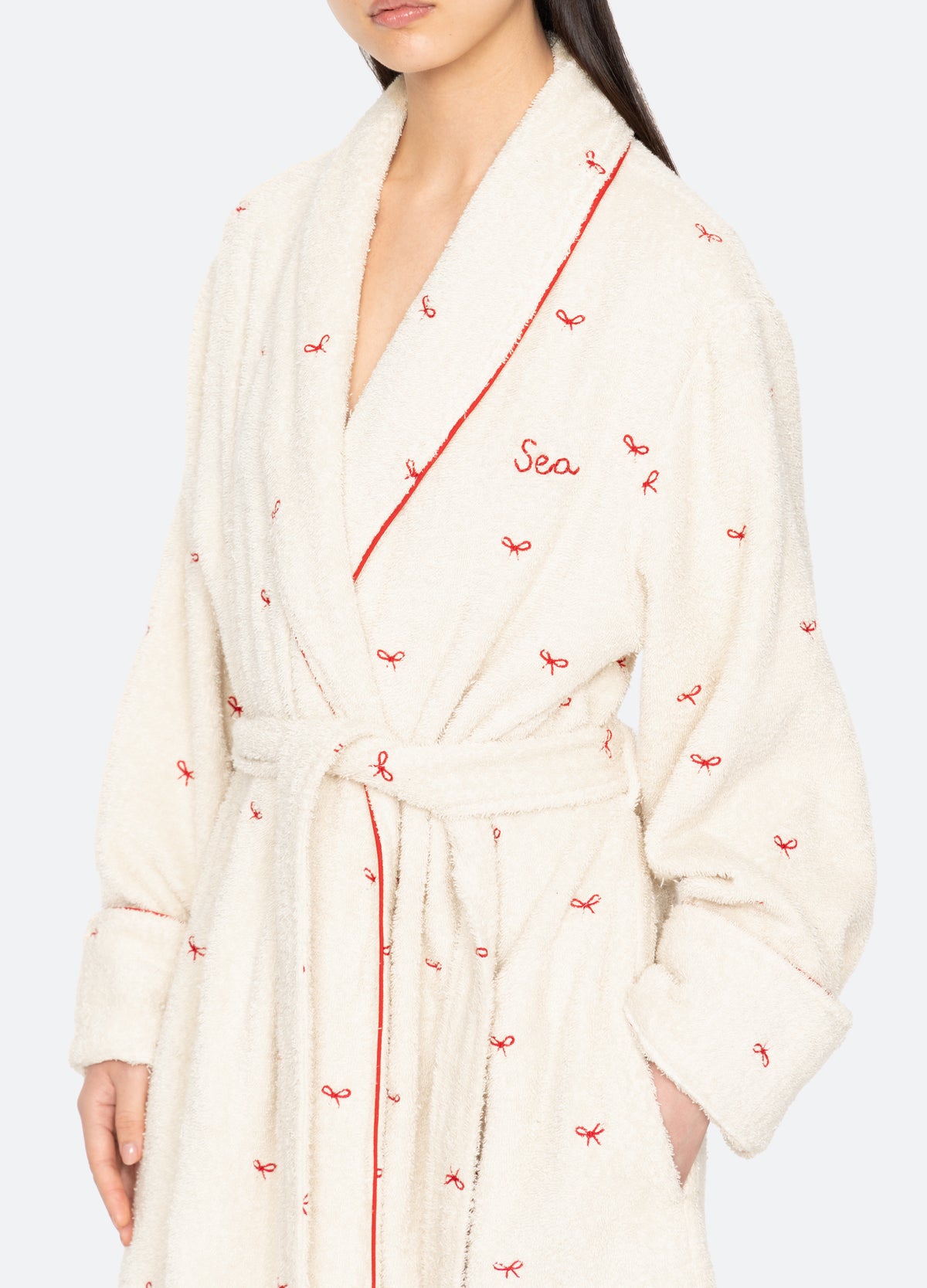 cream-esmee robe-detail view - 6