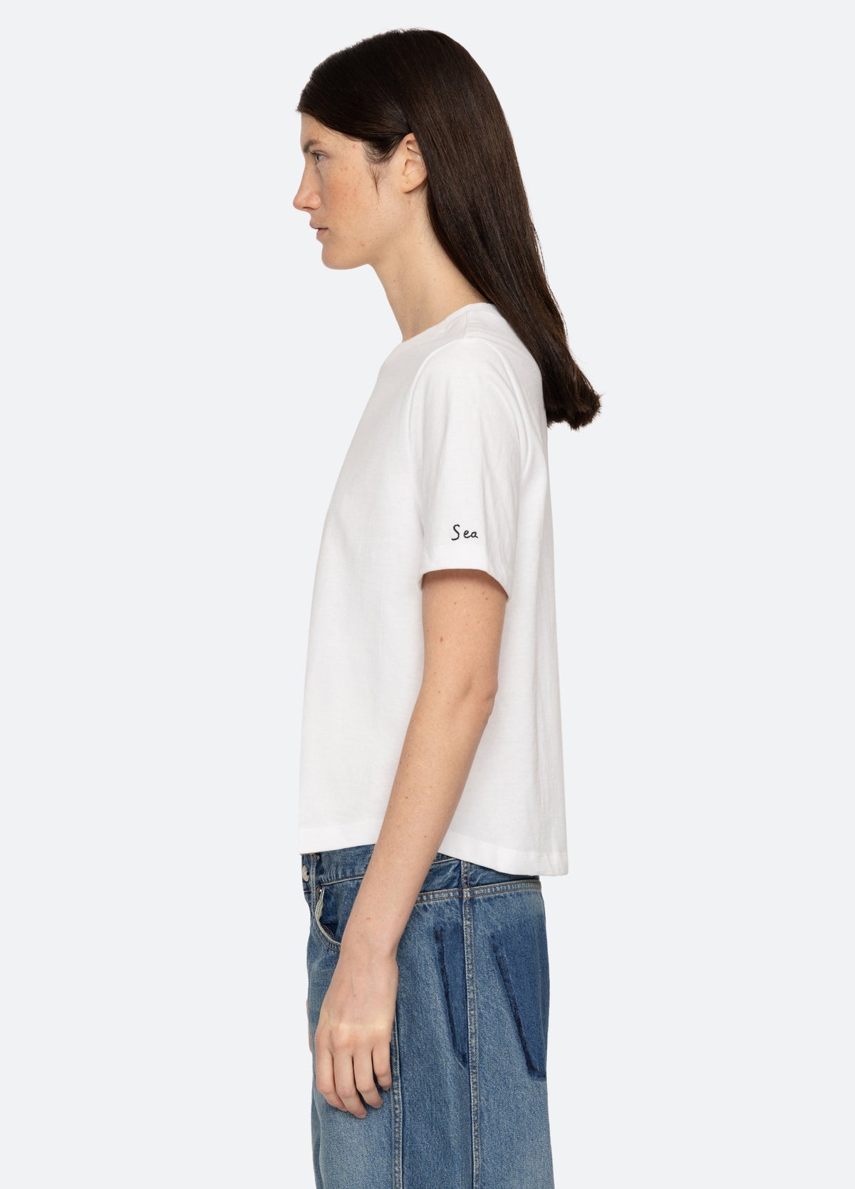 white-howdy t-shirt-side view - 4