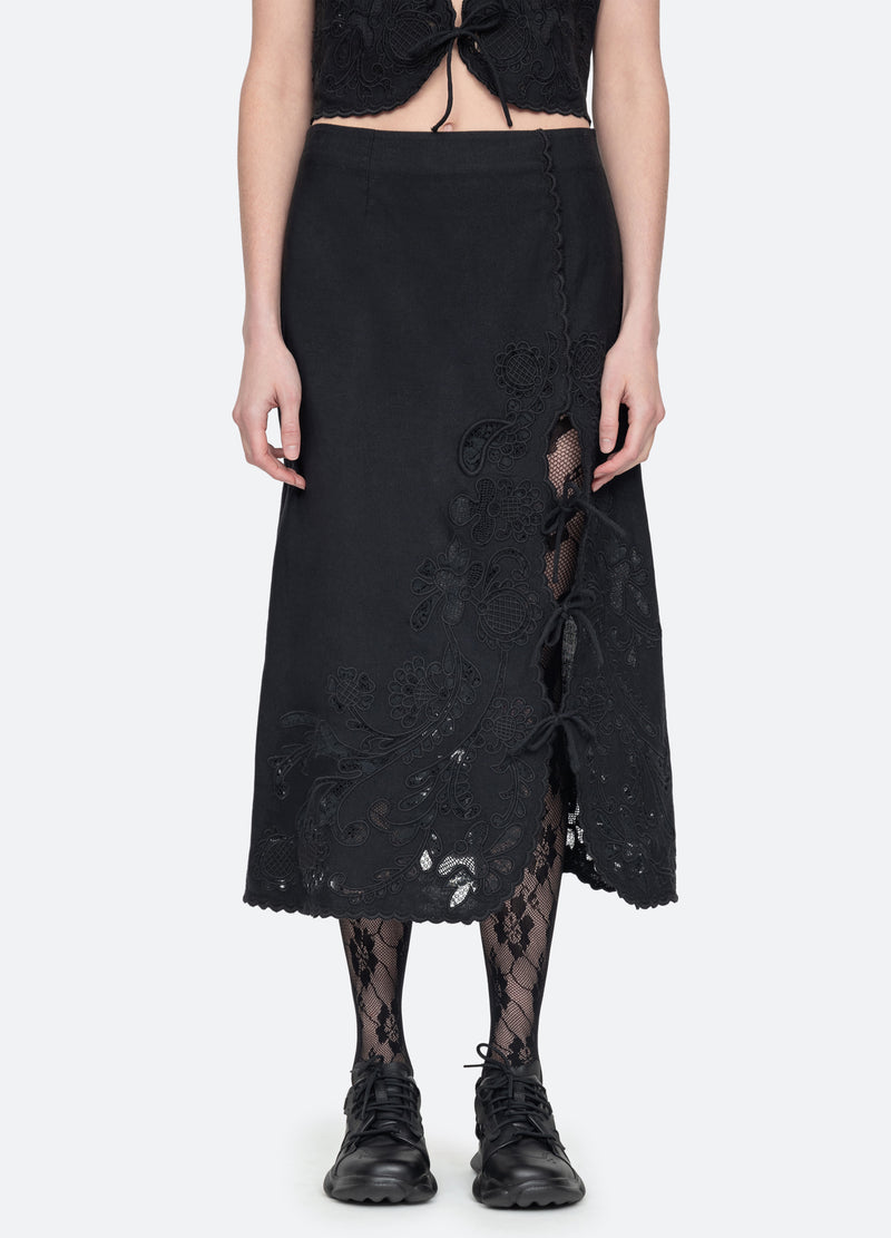 black-baylin skirt-front view - 2