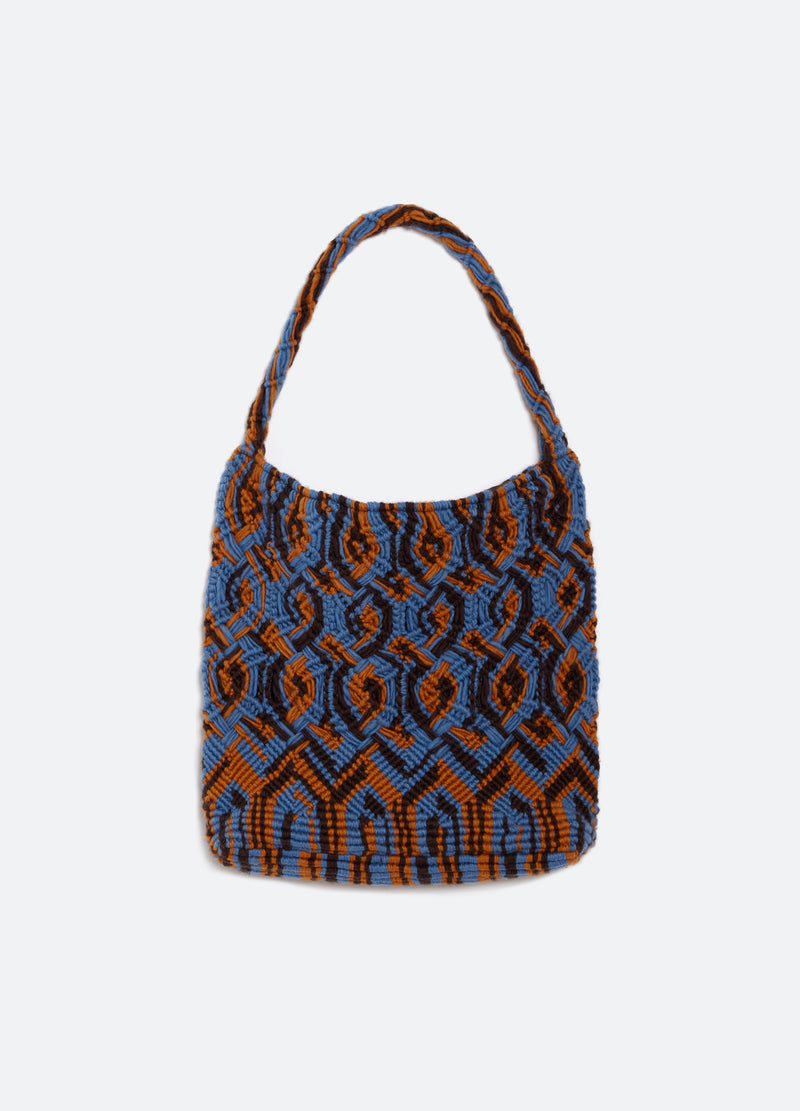 blue-drew tote-front view - 1
