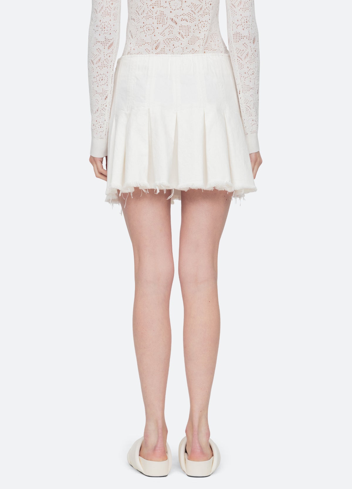 white-jamie mini skirt-back view - 2