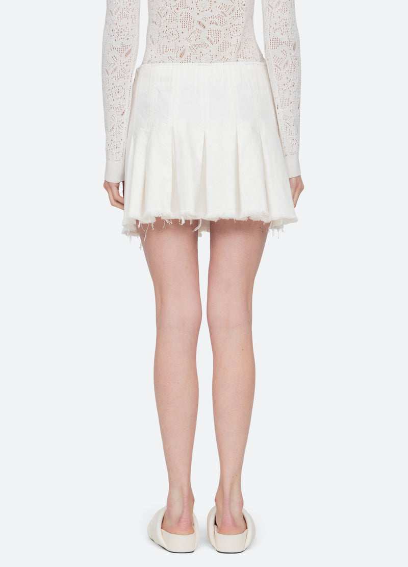 white-jamie mini skirt-back view - 2