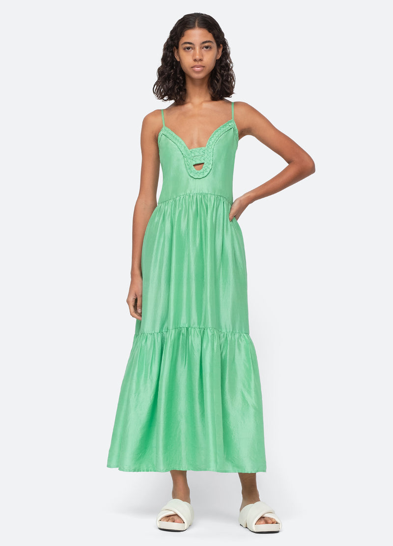 lime-kyle slip dress-front view 2 - 5