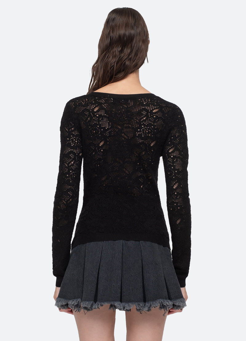 black-nelle sweater-back view - 3