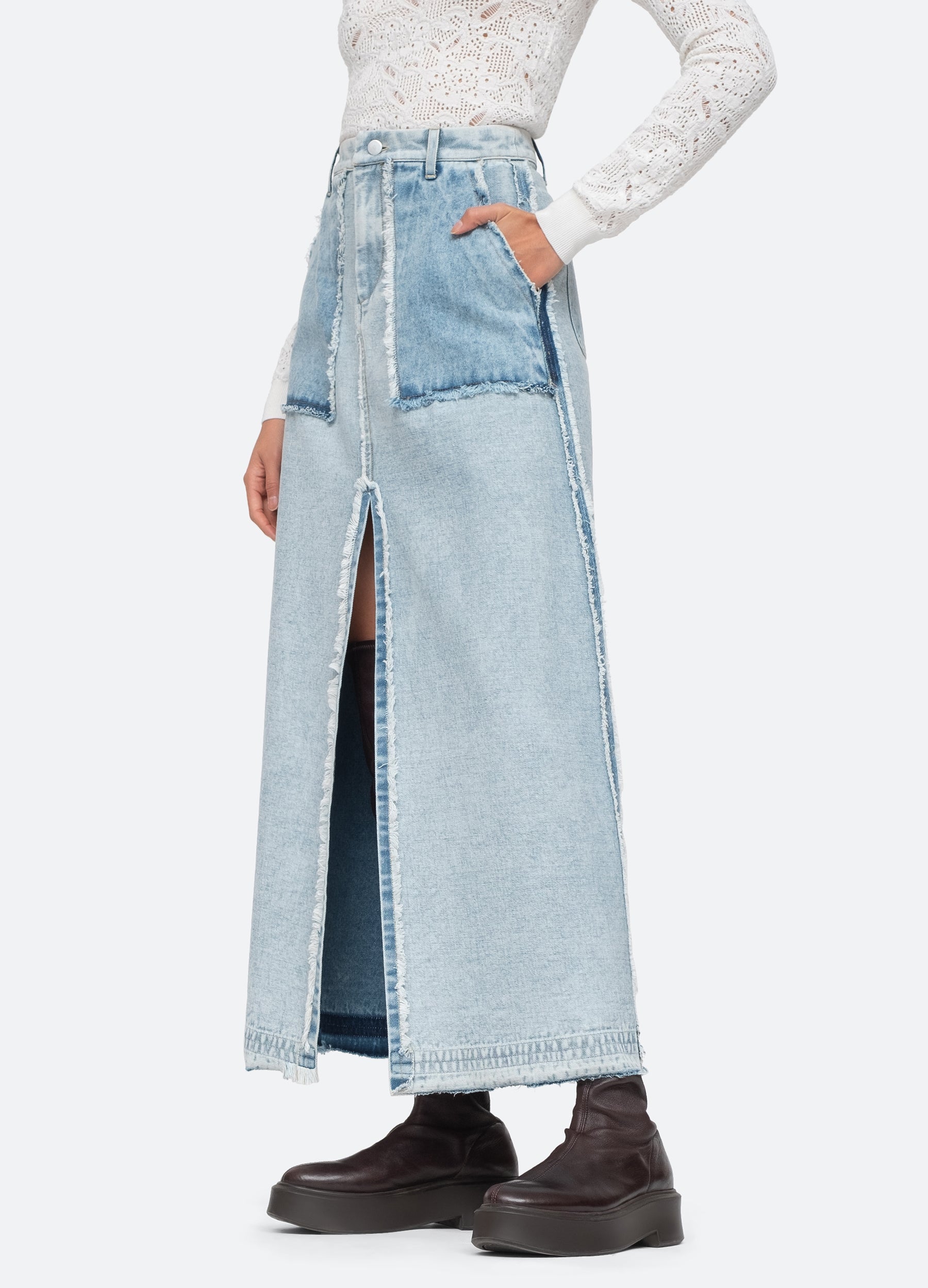 Sea store denim skirt