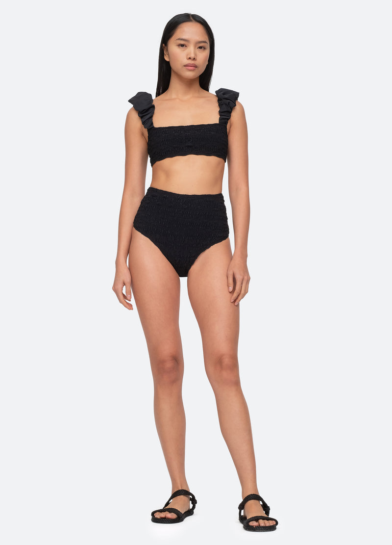 black-sophie bikini bottom-full body view - 2
