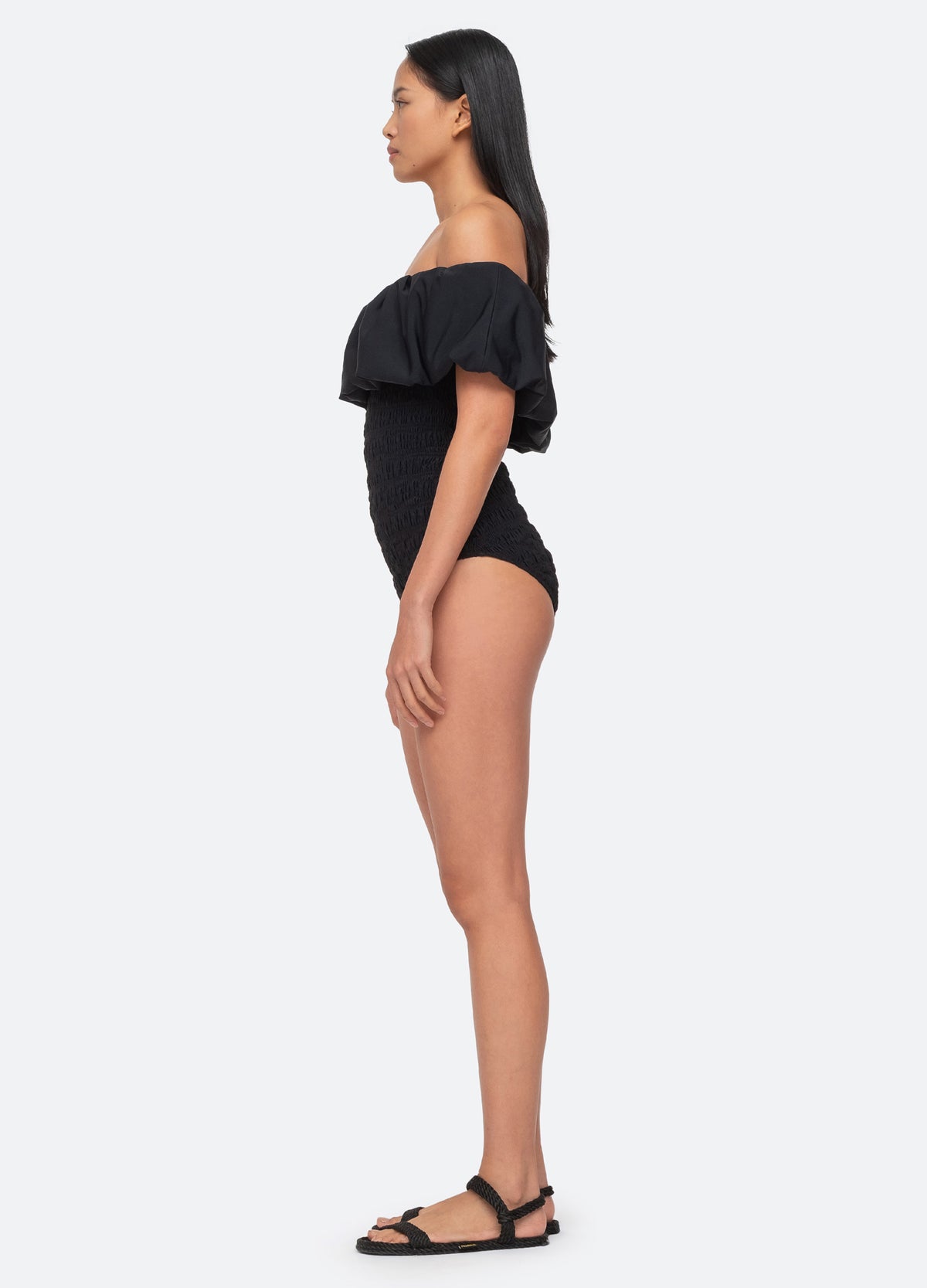 black-sophie one piece-side view - 4