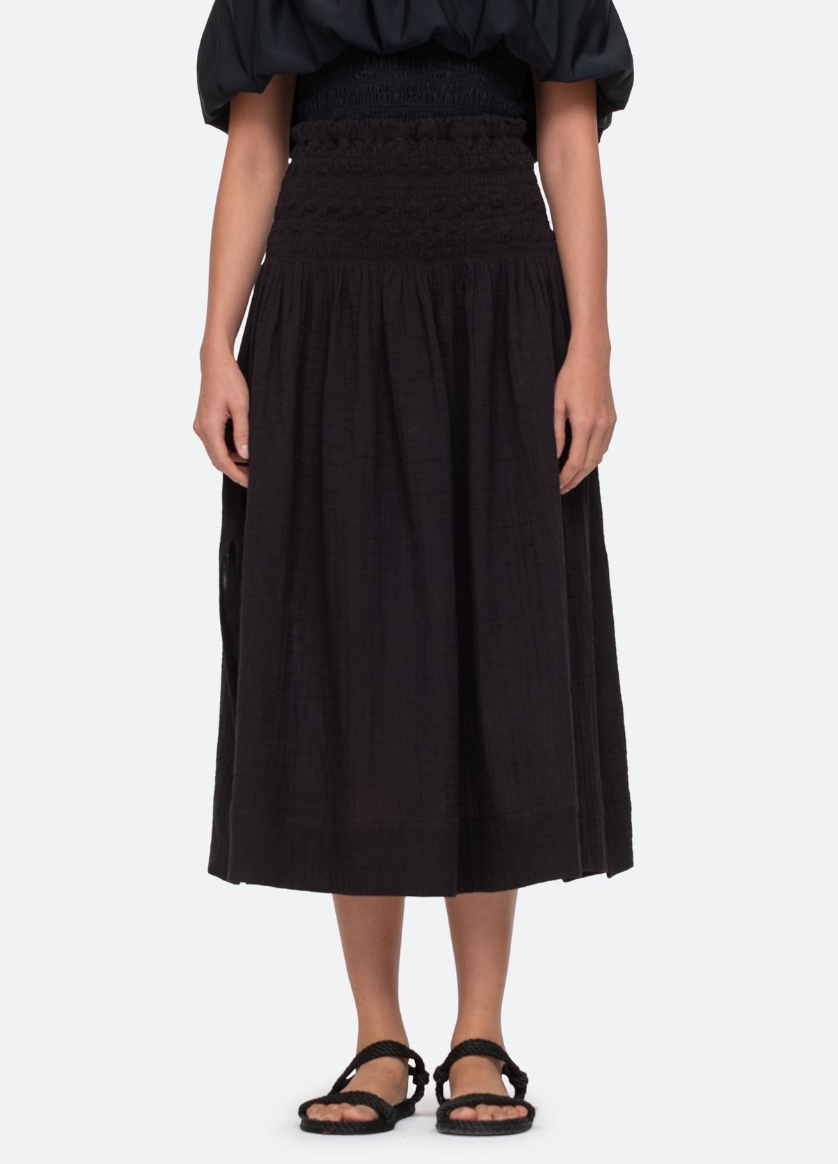 black-sophie skirt coverup-front view