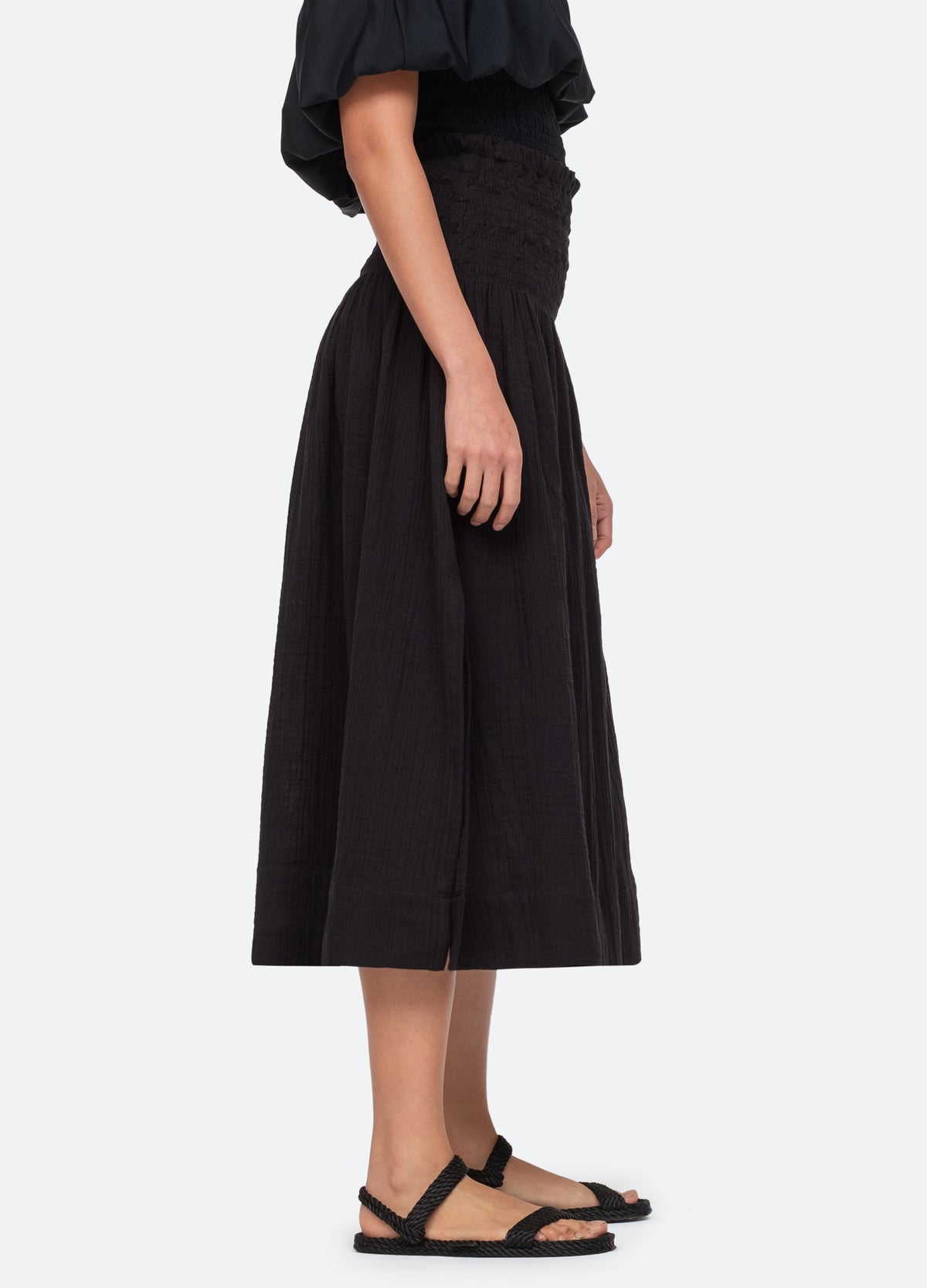black-sophie skirt coverup-side view - 5