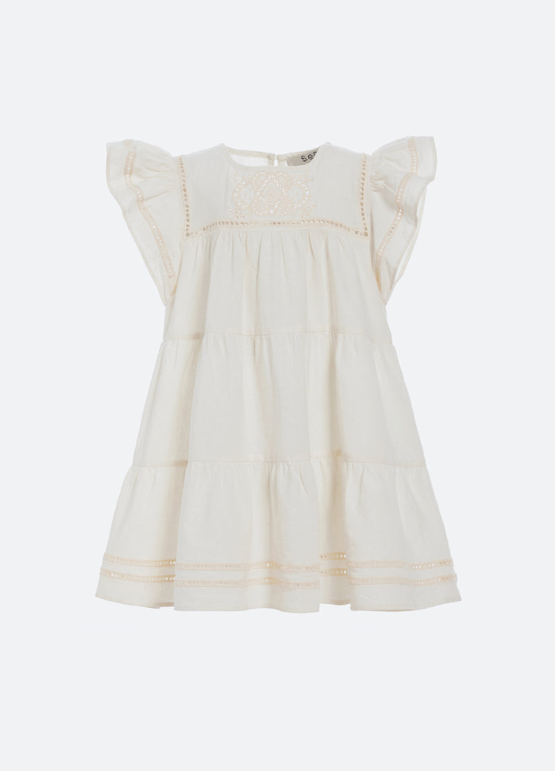 white-blaire kids dress-front view - 1