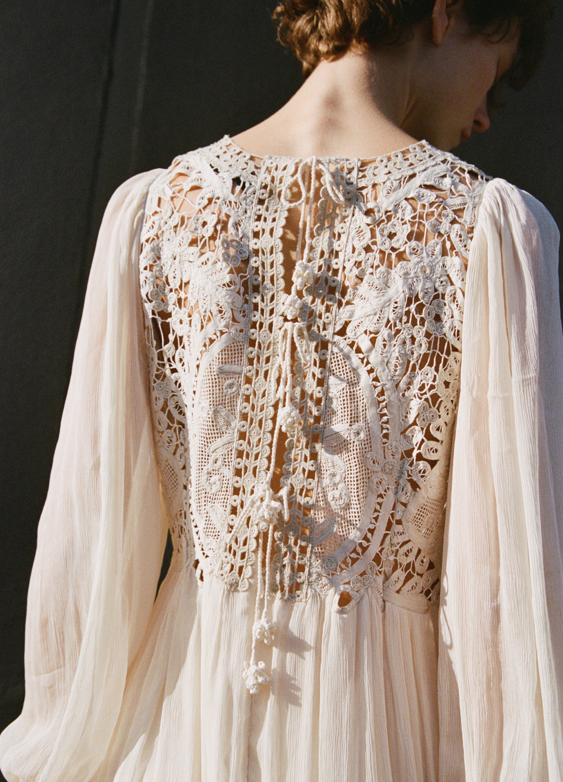 Cream embroidered dress best sale