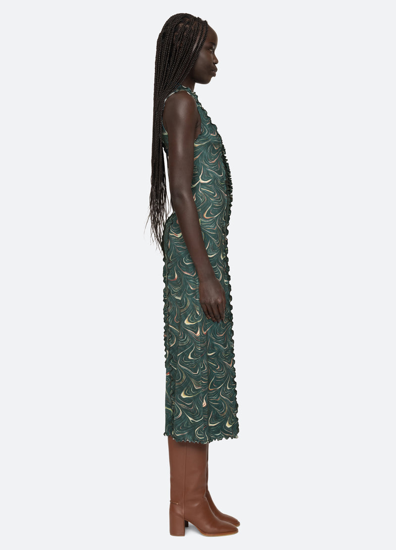 green-amara dress-side view - 5