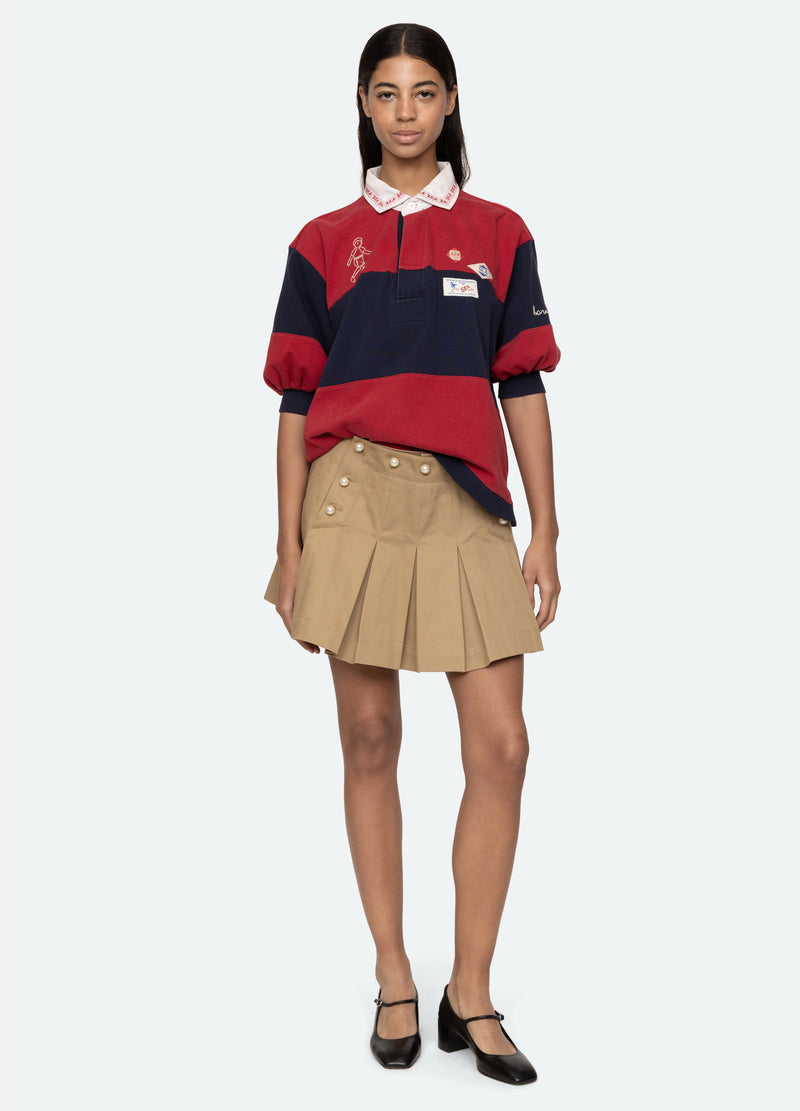 khaki-suzette skirt-full body view - 11