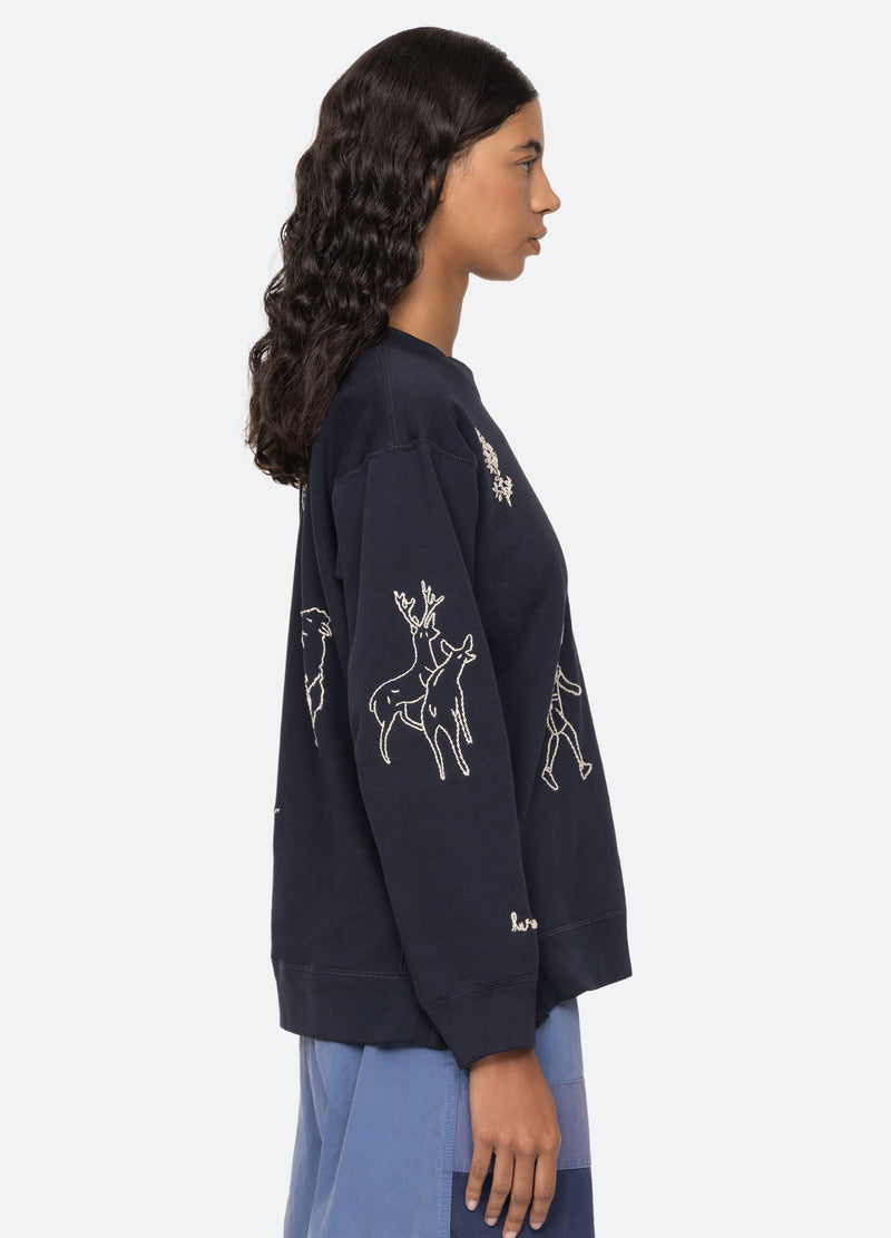 navy-harmony sweatshirt-side view 2 - 5