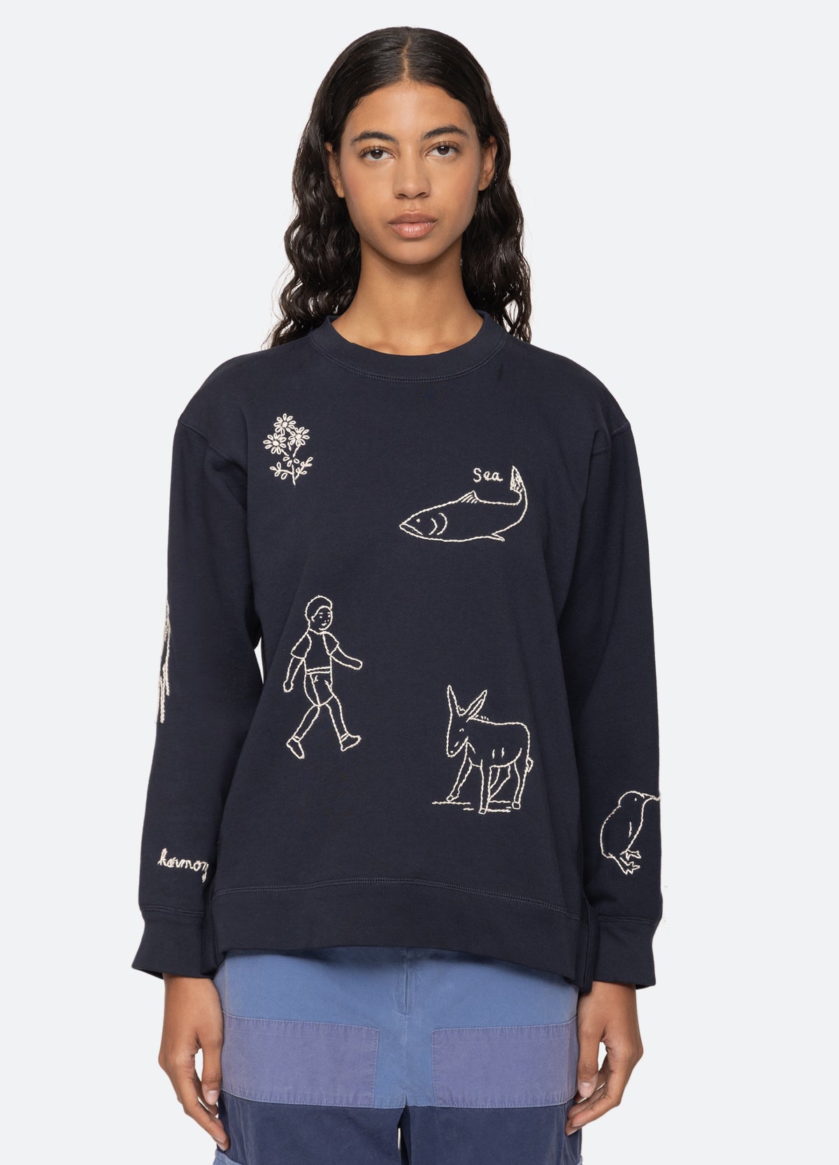 navy-harmony sweatshirt-front view - 7