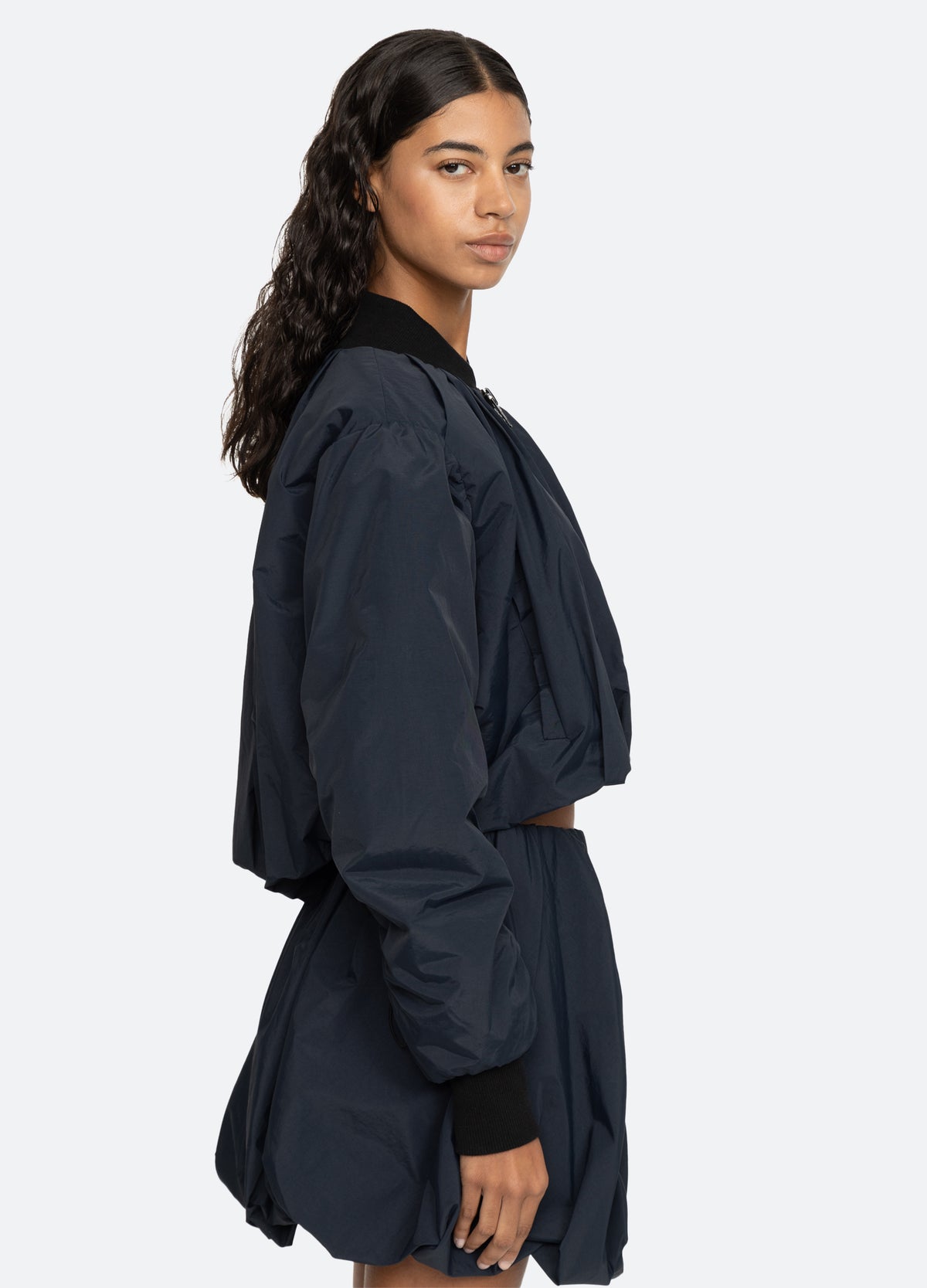 navy-evelyn jacket-side view - 5