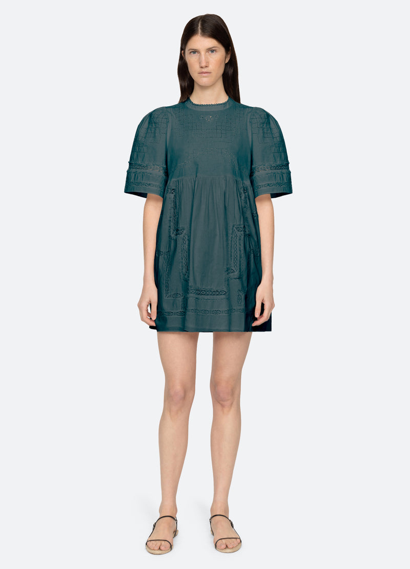 teal-lilith dress-front view - 7