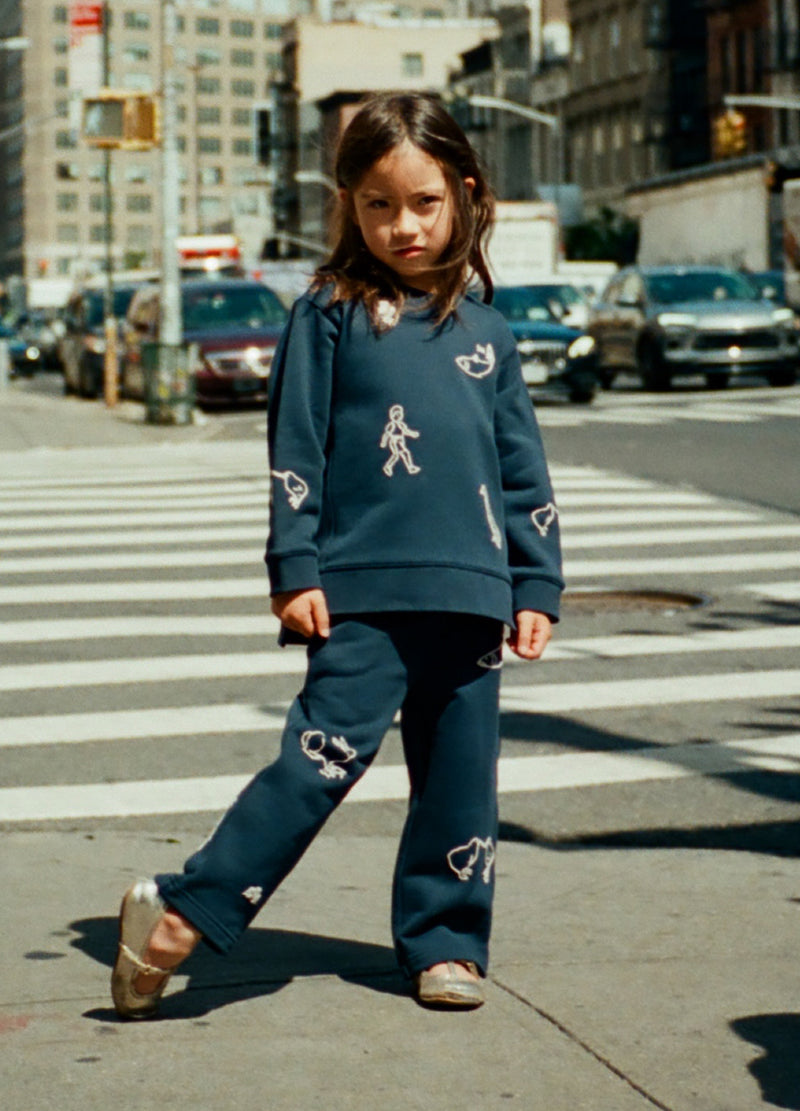 navy-harmony kids sweatshirt-editorial view - 2