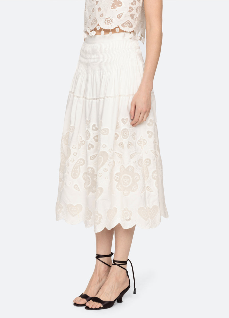 white-jeanetta skirt-three quarter view - 5