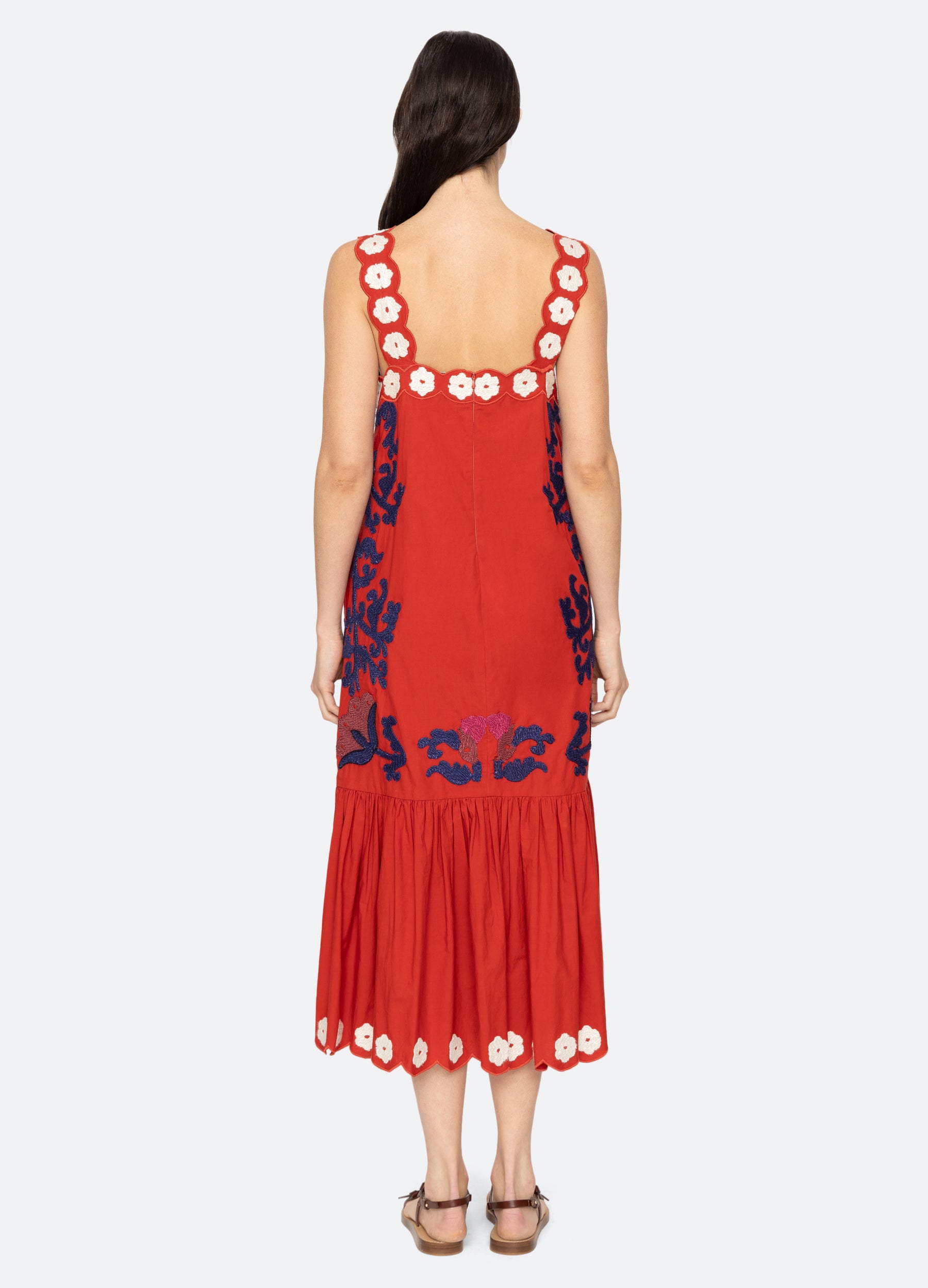 Sea New York Catrine Applique Tank Dress in Red Size S main image 1