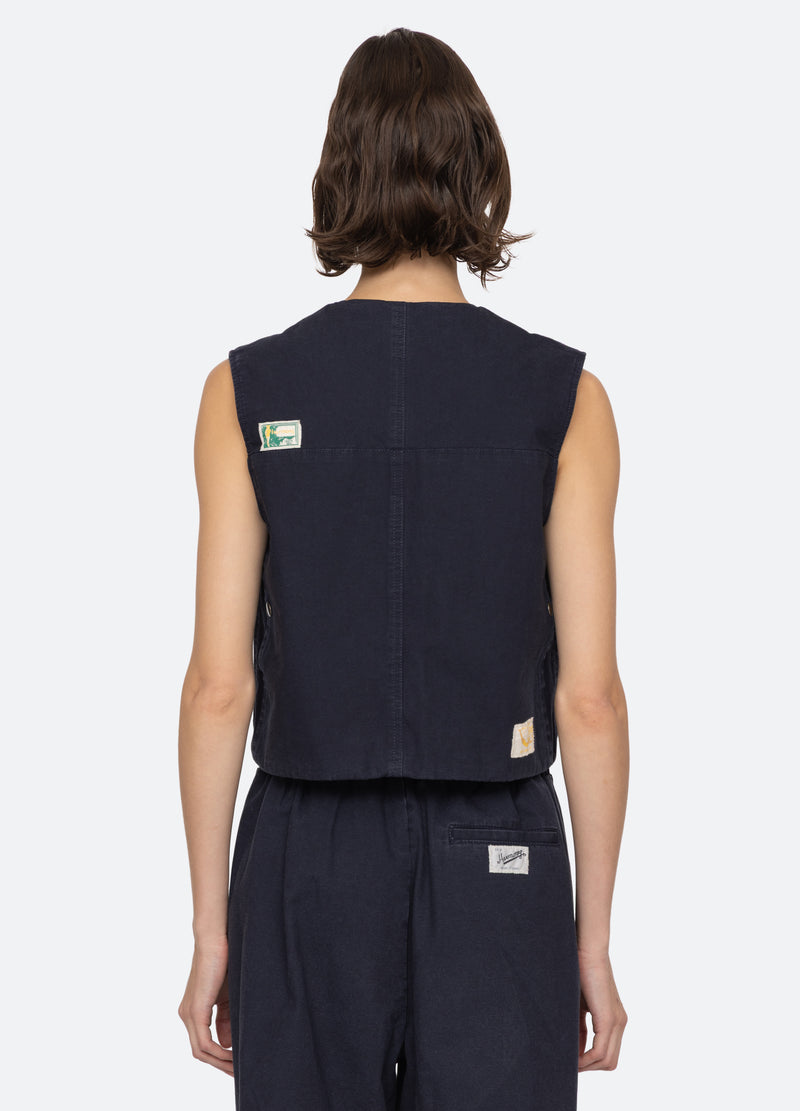 navy-carolyn vest-back view - 10