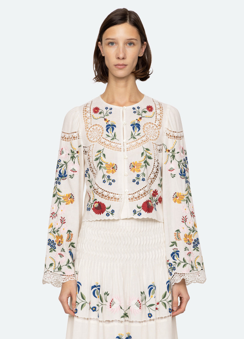 cream-celia l/s top-front view 2 - 10