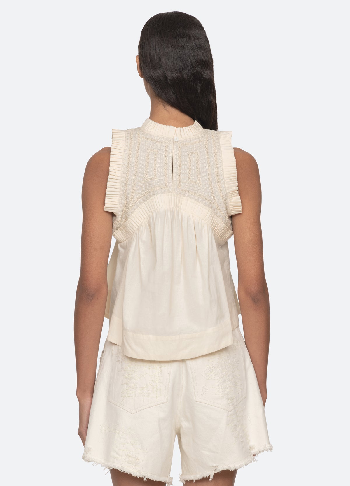 cream-larissa tank-back view - 2