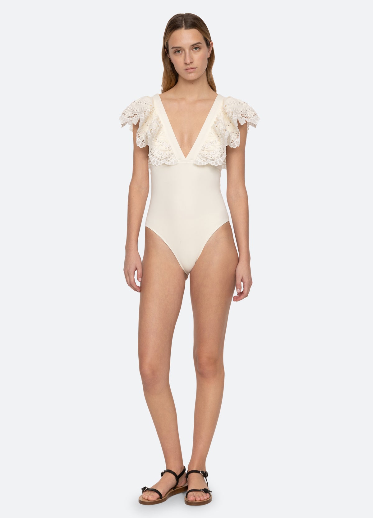 black-iyla one piece-front view - 9