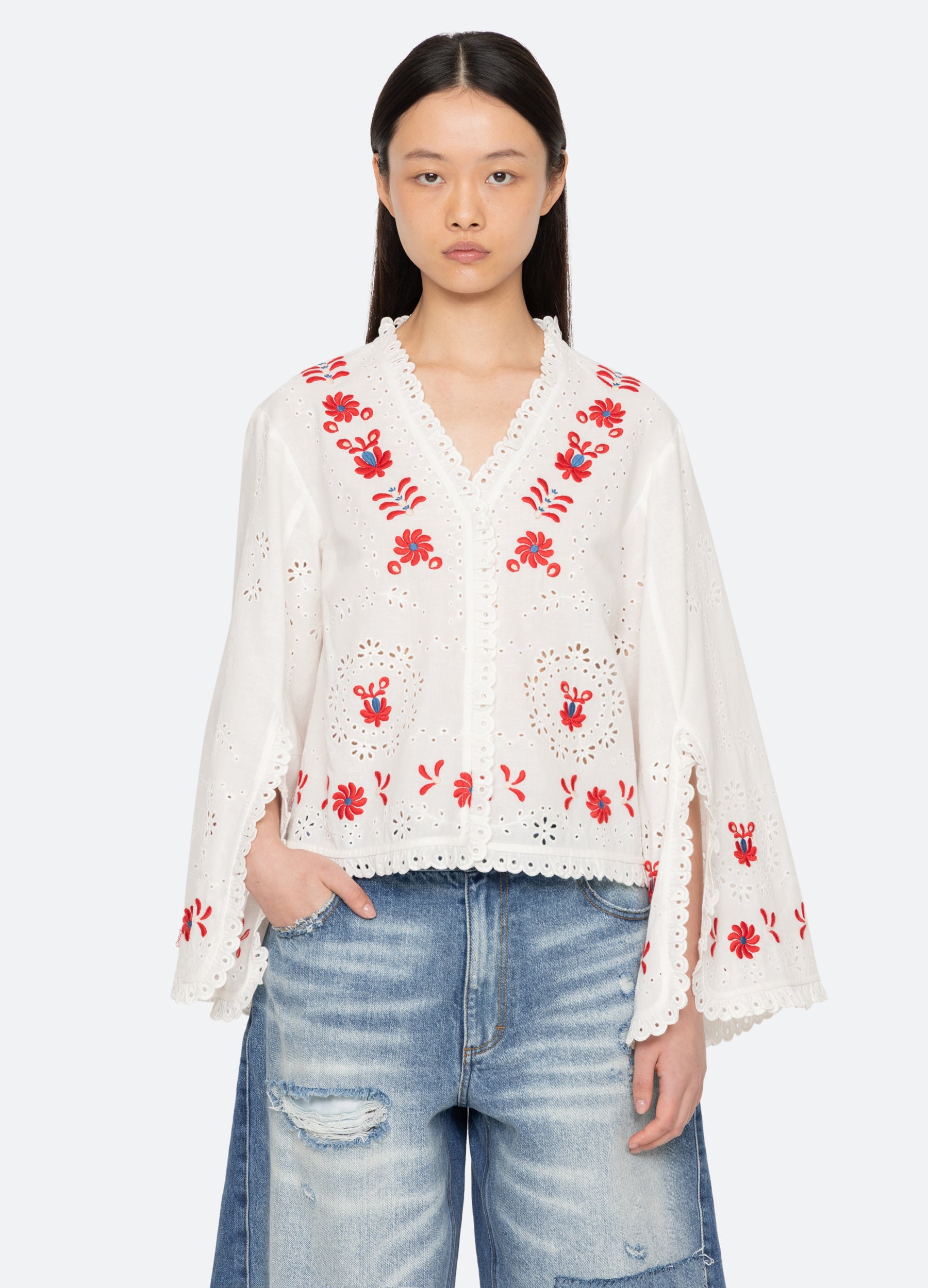 Catharina L/S Top – Sea, New York