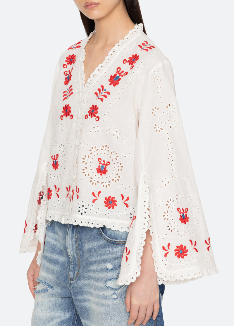 cream-catharina l/s top-detail view - 6