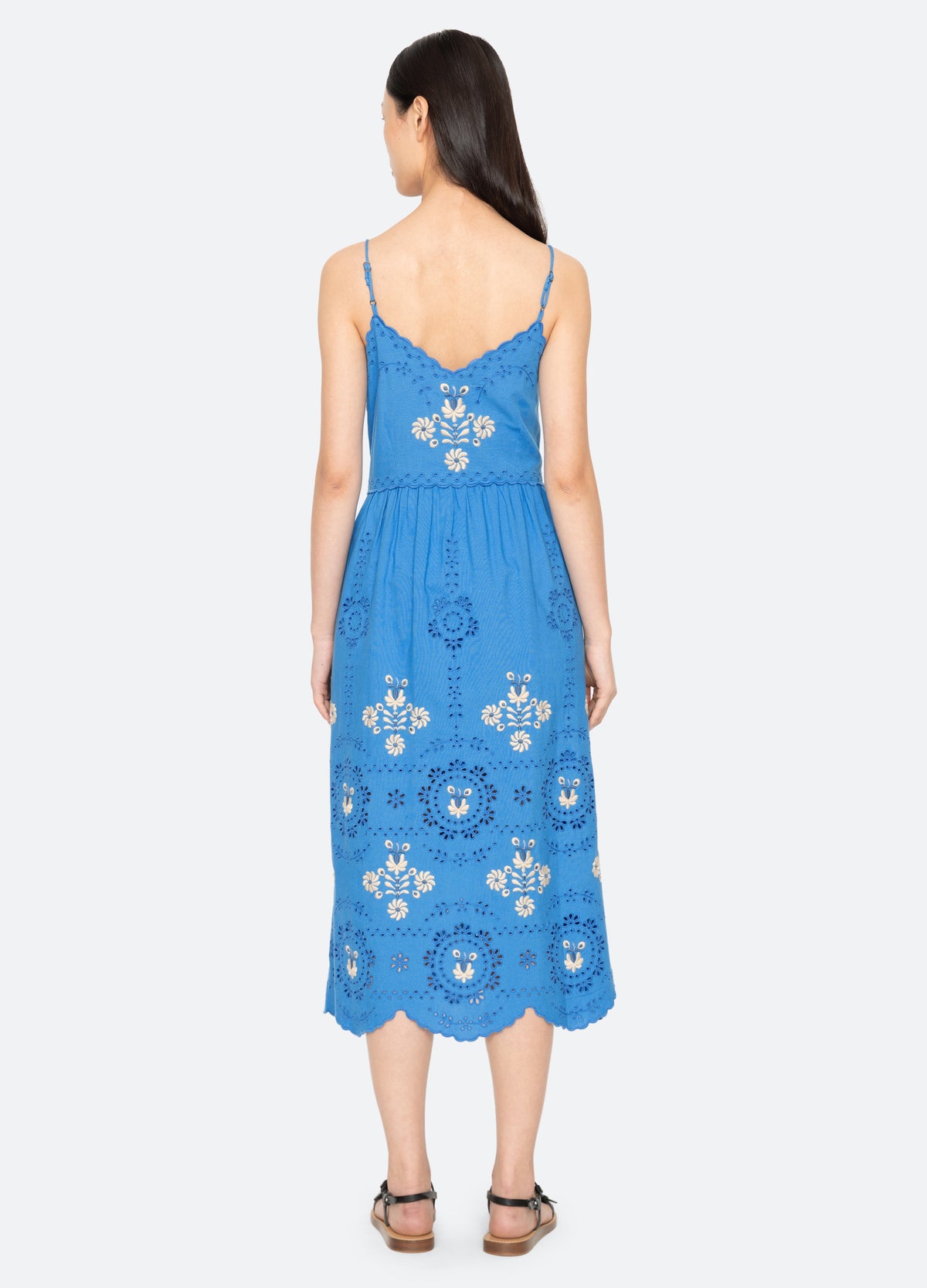 blue-catharina dress-back view - 2
