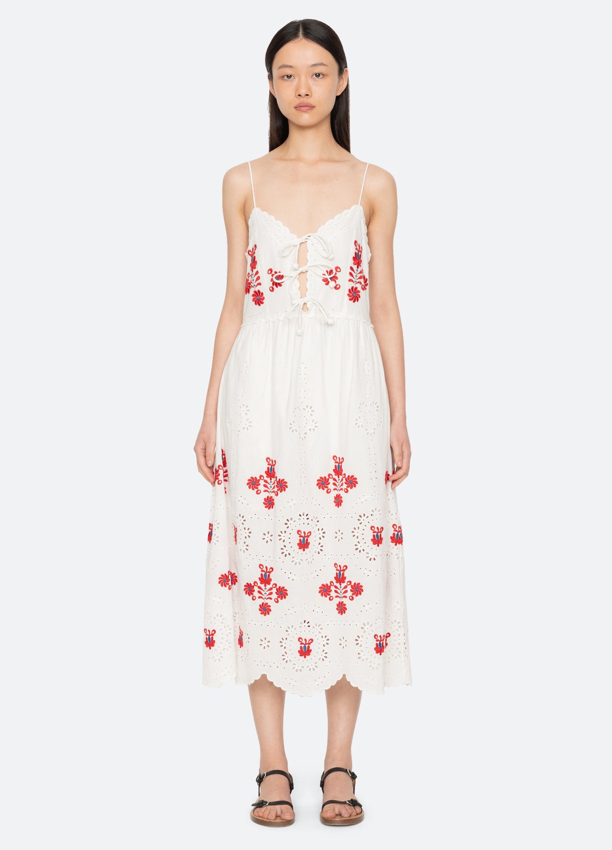 cream-catharina dress-front view - 8