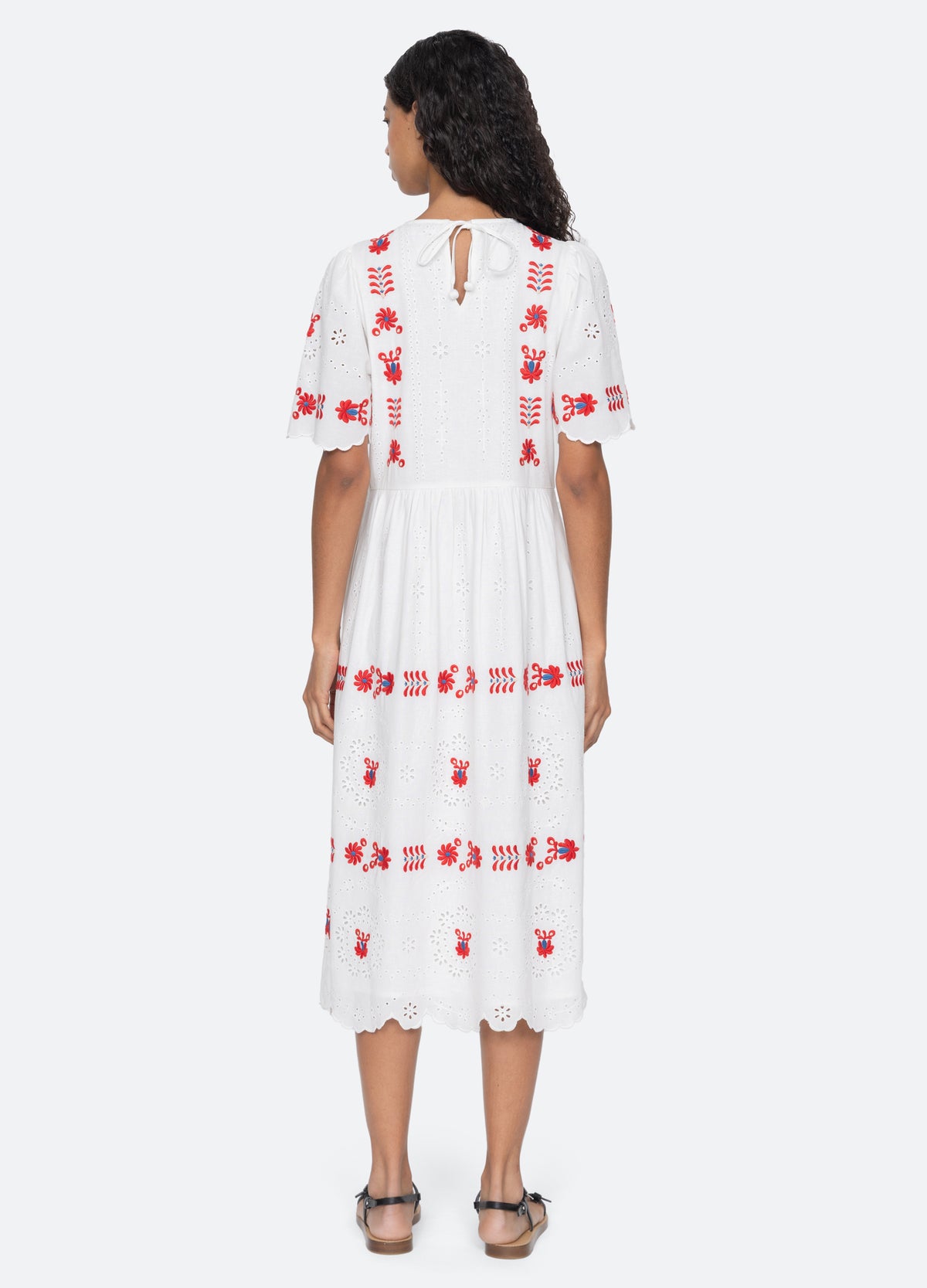 cream-catharina s/s dress-back view - 11